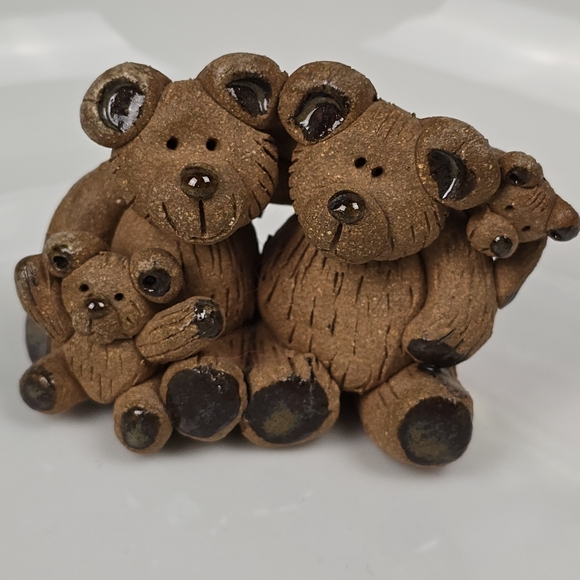 Adorable Brown Bear Figurine Family - Picture 8 of 9